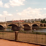 Albertbrücke Dresden an der Elbe