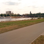 Fahrradweg an der Elbe Dresden