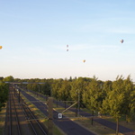 Ballons über die Herrenkrugstrasse