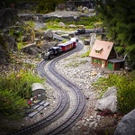 Miniatur Eisenbahn auf Insel Mainau