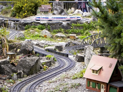 Miniatur Eisenbahn auf Insel Mainau