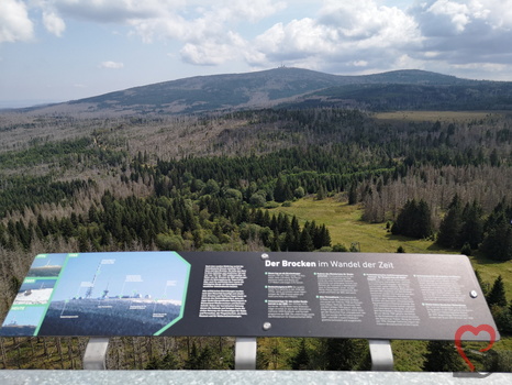 Landschaft mit Sicht auf Brocken