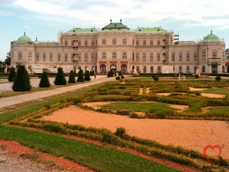 Blick auf das Schloss in Wien