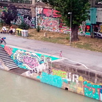 an der Aspernbrücke in Wien