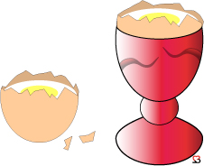 Eierbecher mit Ei