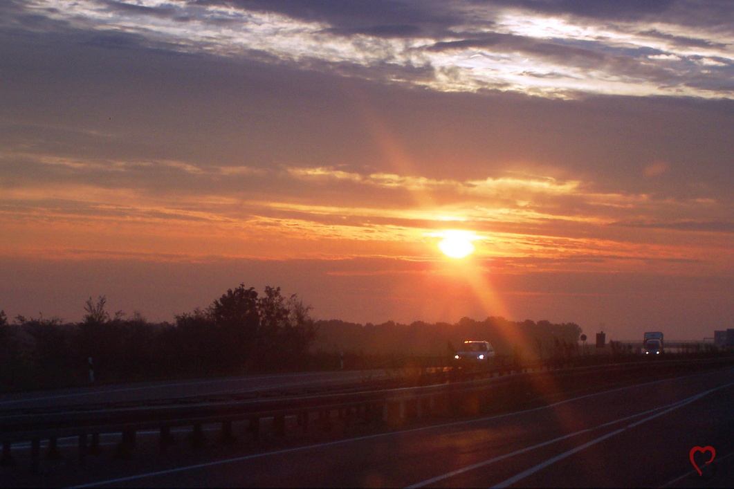 Strassesonnenuntergang