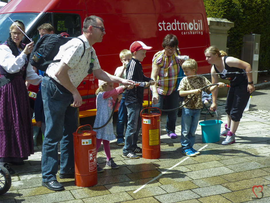 Wasserspritzen beim Landesfest